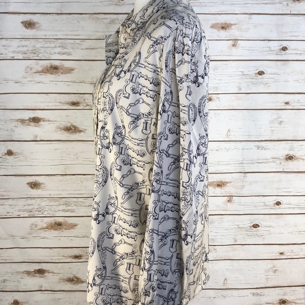 Tory Burch Angelique 100% Silk Blouse (W14456) - Picture 4 of 7